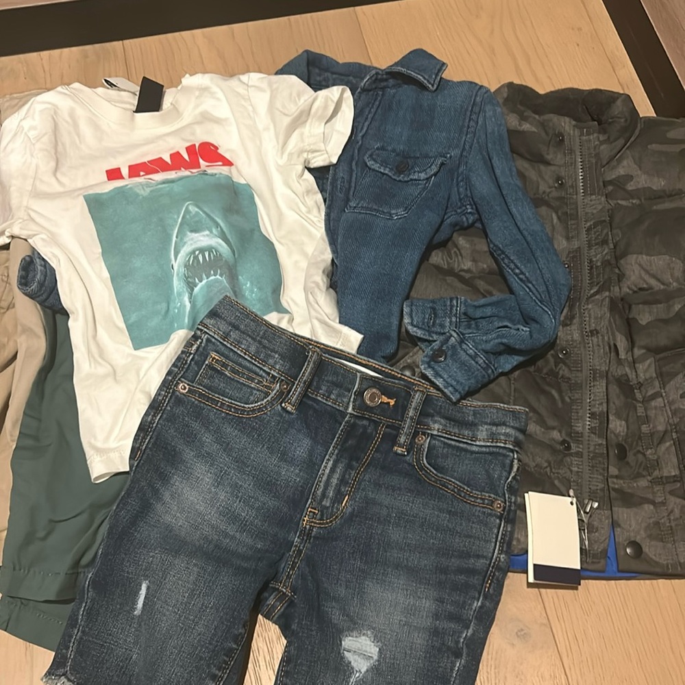 Lot of boys clothes from GAP, H&M and Old Navy